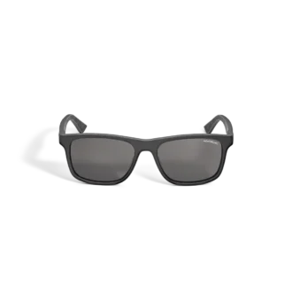 Óculos de sol retangulares com armação em acetato preto