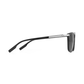 Óculos de sol retangulares com armação em acetato preto