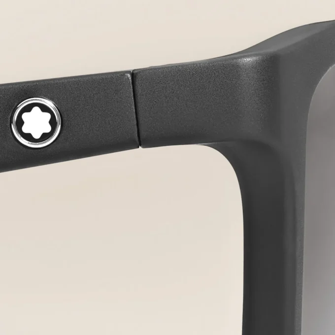 Óculos de sol retangulares com armação em acetato preto Óculos de sol retangulares com armação em acetato preto