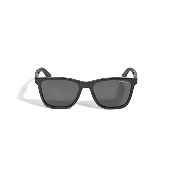 Óculos de sol retangulares com armação injetada em preto
