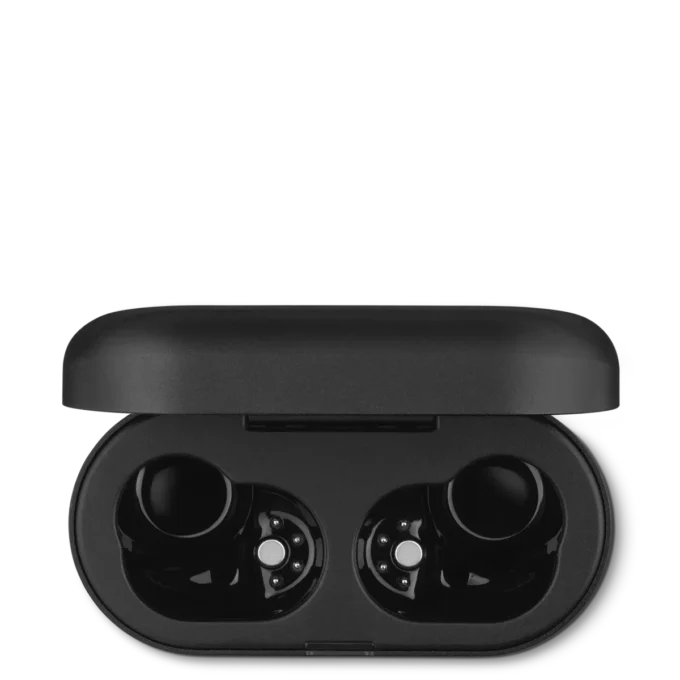 Estojo de carregamento preto para os auscultadores intra-auriculares Montblanc MTB 03