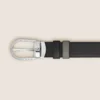 Fivela em forma de ferradura Média/preta Correia de couro reversível de 30 mm