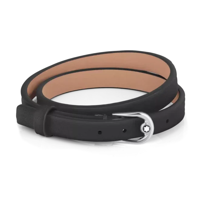 Fivela em forma de ferradura preta, tamanho ajustável