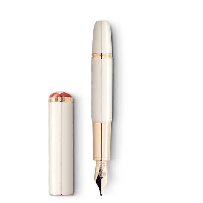 Caneta-tinteiro Montblanc Heritage Rouge et Noir «Baby» Edição Especial cor marfim F