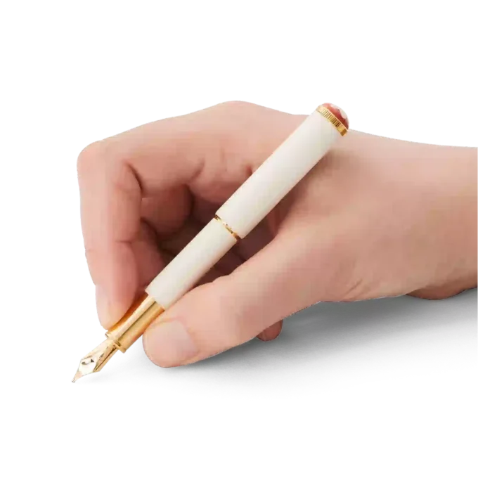 Caneta-tinteiro Montblanc Heritage Rouge et Noir «Baby» Edição Especial cor marfim F