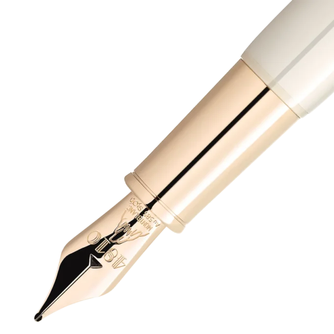 Caneta-tinteiro Montblanc Heritage Rouge et Noir «Baby» Edição Especial cor marfim F