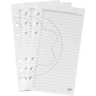 Páginas de planeamento diário médio