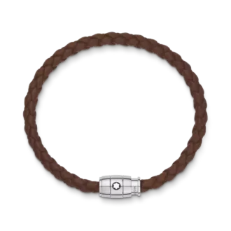 Pulseira Grande, Couro Macio, Castanho Fauve